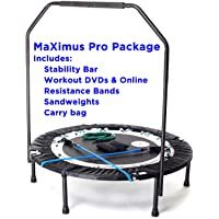 Maximus Pro Rebounder - Trampolin Fitness Plegable. Mini Cama Elástica. Trampolines Fitness para Adultos Peso máximo 140…